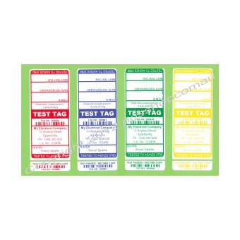 Customised All Purpose Test Tags - Mixed Colour Pack